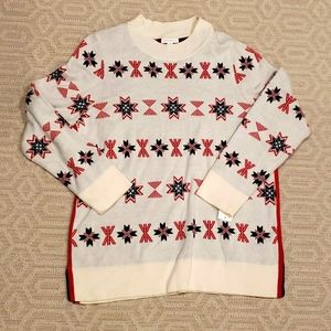 Charter Club Mock Neck Snowflake Sweater XXL